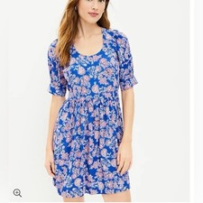 NWT, LOFT Women's Size 14 Scoop Neck Puff Sleeve Swing Floral Print