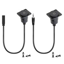 Short 3.5mm TRS Extension Cable Male/Female to Female for Stereo Home Theater