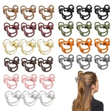 30 PCS Mouse Lady Thick Hair Barrette Mouse Lady Thin Thick Curly Vintage ABS Re