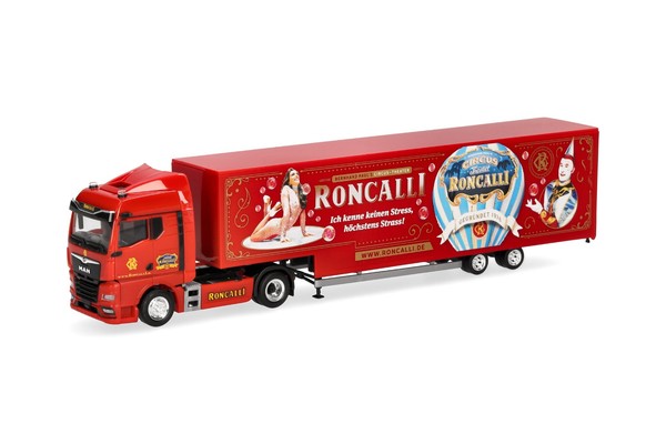 "Herpa 320702 MAN TGX GM Jumbokoffer-Sattelzug \"Roncalli\", 1:87, NEU - Modellauto"-image