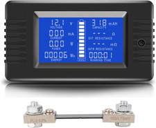 DC Multifunction Battery Monitor Meter 0-200V 100A 300A LCD Display Digital Volt