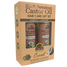OKAY Black Jamaican Castor Oil  Coconut Curls Hair Care Gift Set - 24 oz