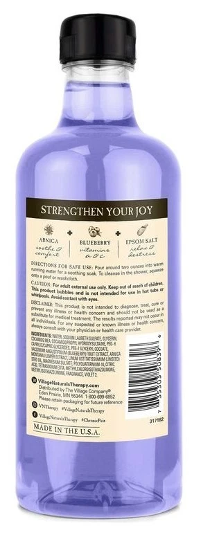 Village Naturals Therapy Dolor Crónico y Fatiga Espumoso Aceite de Baño y Jabón Corporal 2 Foto 2 de 3