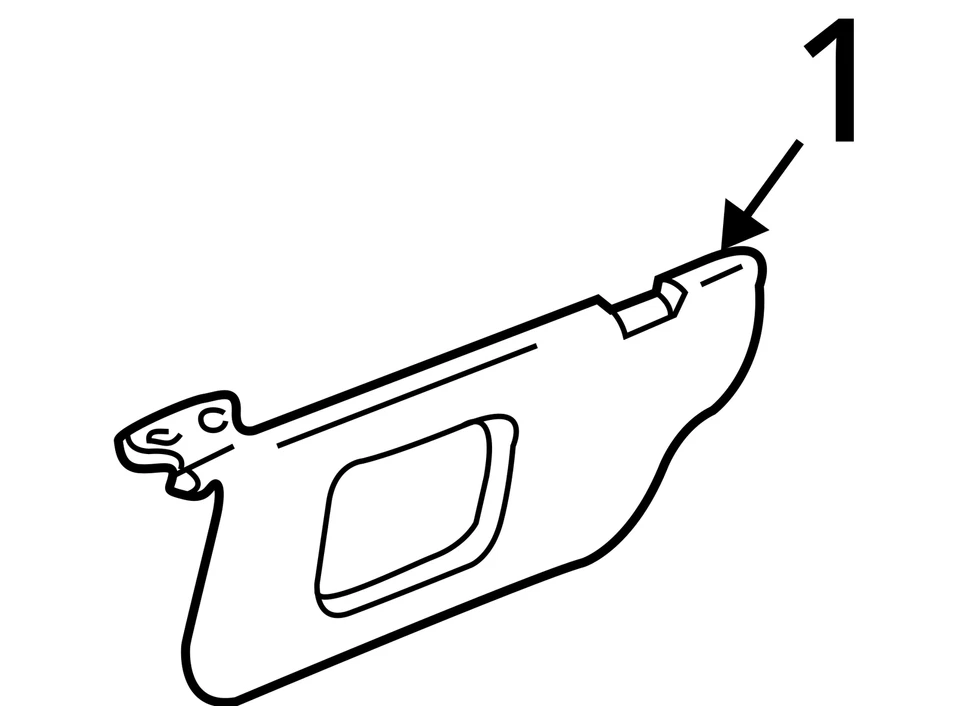 2004-2007 Ford Taurus Driver Sun Visor Mirror Left Sunvisor Grey H7W4I - Image 4 of 4