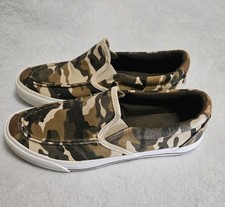 Roper Women Size 7.5 Canvas Slip On Camouflage Sneakers Camo Western