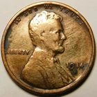 1914 S Lincoln Wheat Cent Penny F-Cleaned   "Actual Coin Pictured"