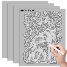 4 Pcs 8x10 Inch Linoleum Blocks for Printmaking Rubber Carving Block