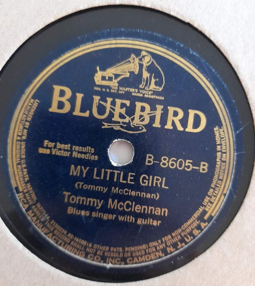 Tommy McClennan – She's Just Good Huggin' Size / My Little Girl (Bluebird B8605) - Image 2 of 4