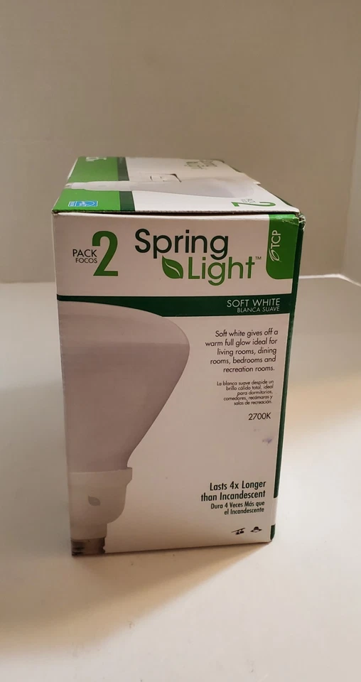 CFL Soft White Light Bulb Model BR30 2Pk 65 Watt Equivalent Lead Free 4 Bulbs - Image 4 of 4