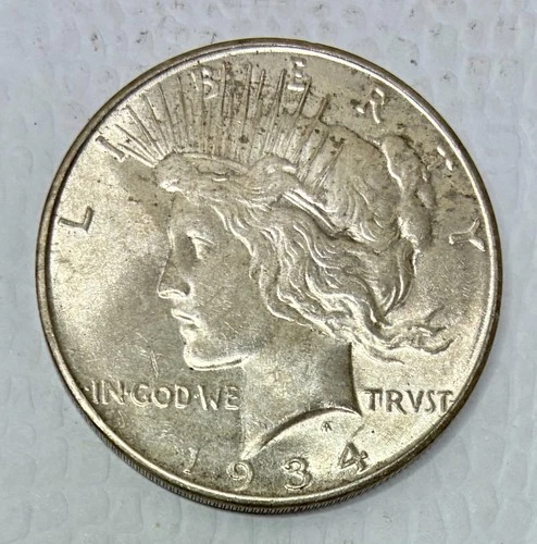 1934-D Silver Peace Dollar, Brilliant Uncirculated, Better Date!