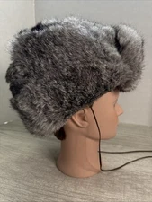 Mad Bomber Trapper Hat Men's Rabbit Fur Ear Flaps Aviator Cap medium