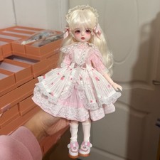 30cm BJD Doll 1/6 Ball Jointed Body DIY Toys with Cute Dress Hairband Assembled