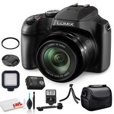 Panasonic Lumix DC-FZ80 Digital Camera (DC-FZ80K) - Bundle - With LED Video
