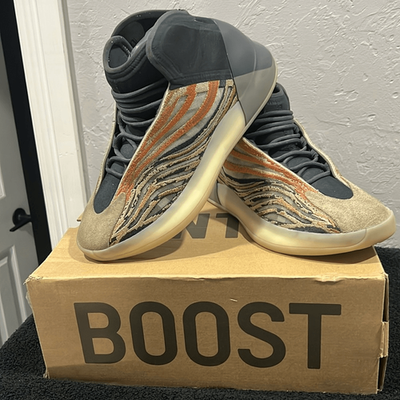 Adidas Yeezy QNTM Flash orange basketball shoes with OG Box Men Sz 12 - EUC | eBay