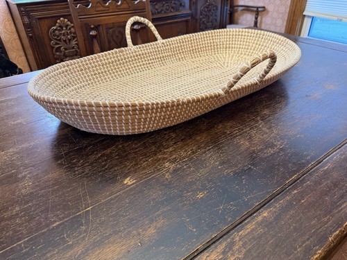 Handwoven Seagrass Moses Changing Basket