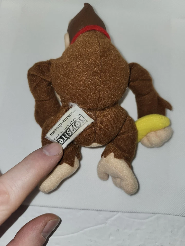 ToySite 1999 Donkey Kong 6" Peluche Nintendo N64 BeanBag Cabezal Plástico Foto 3 de 3