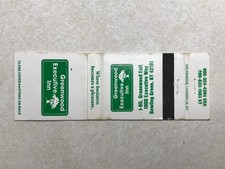 BD510 Matchbook Cover Greenwood Executive Inn, Bowling Green Kentucky KY