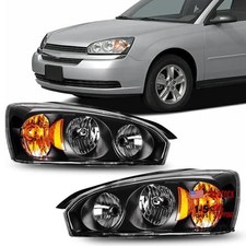 Headlights Assembly Compatible with 2004-2008 Chevy Malibu,Black Housing