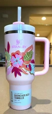 Stanley MOTHER'S DAY 40 oz QUENCHER H2.0 Flowstate Tumbler Cup Sorbet Tropic NEW