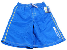 Nautica Youth Boy's L Blue Brief Lined Swim Trunks Board Swim Shorts