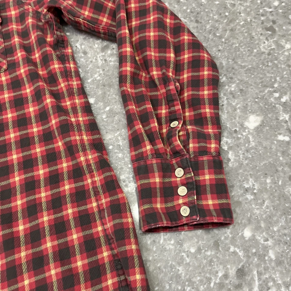 RRL Ralph Lauren Plaid Flannel Shirt 100% Cotton Red Multicolor Size M Medium - Image 3 of 4