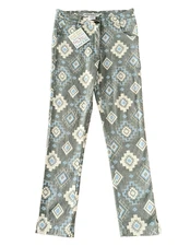 New NWT $129 GRETCHEN SCOTT Size Medium Gripeless Jeans Southwestern Aztec Gray