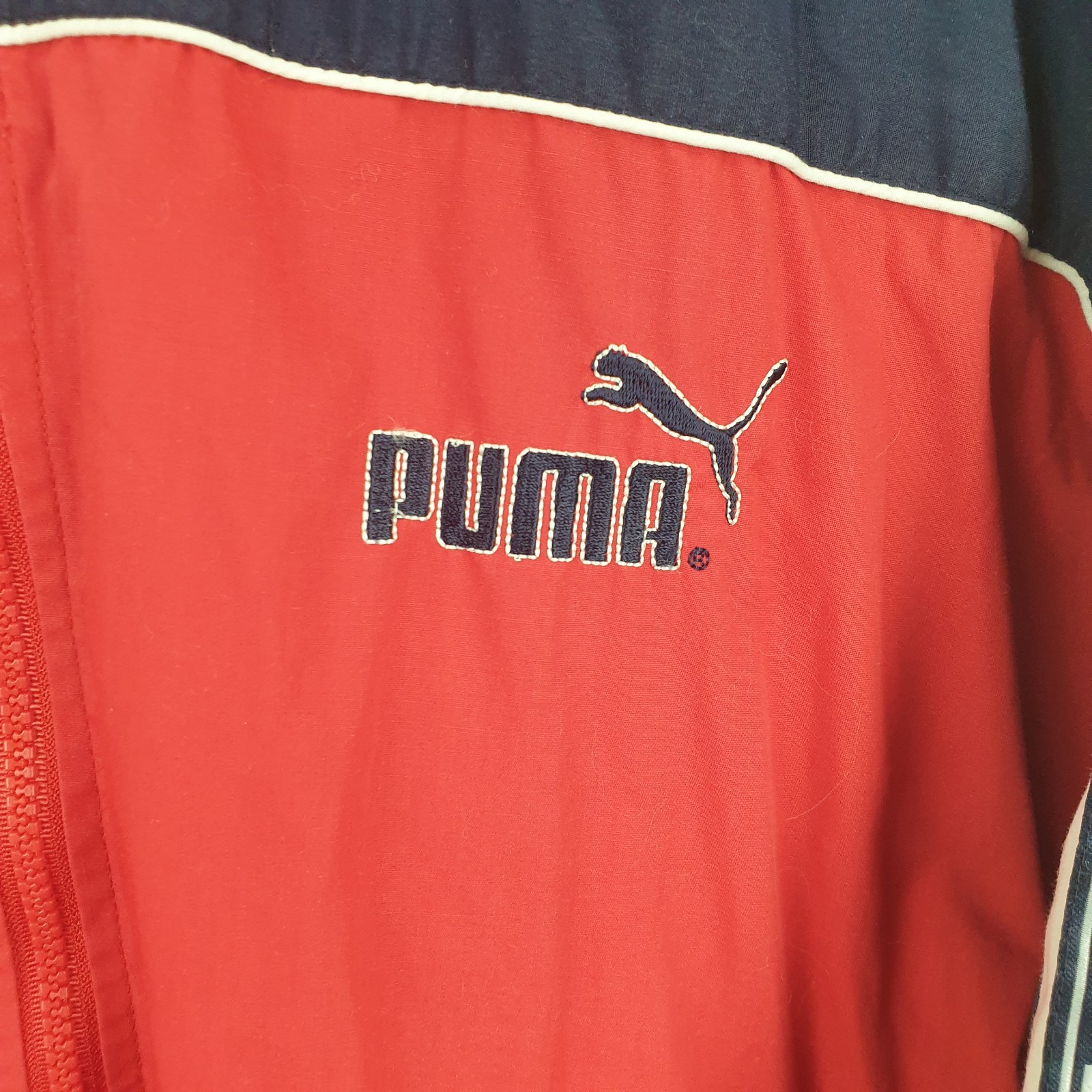 Vintage Puma Track Jacket Mens XL Red Blue Full Zip Tracksuit Top 90s thumbnail 3