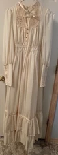 Vintage 1970s Gunne Sax by Jessica Ivory Prairie dress sz 9 Excellent Cond 