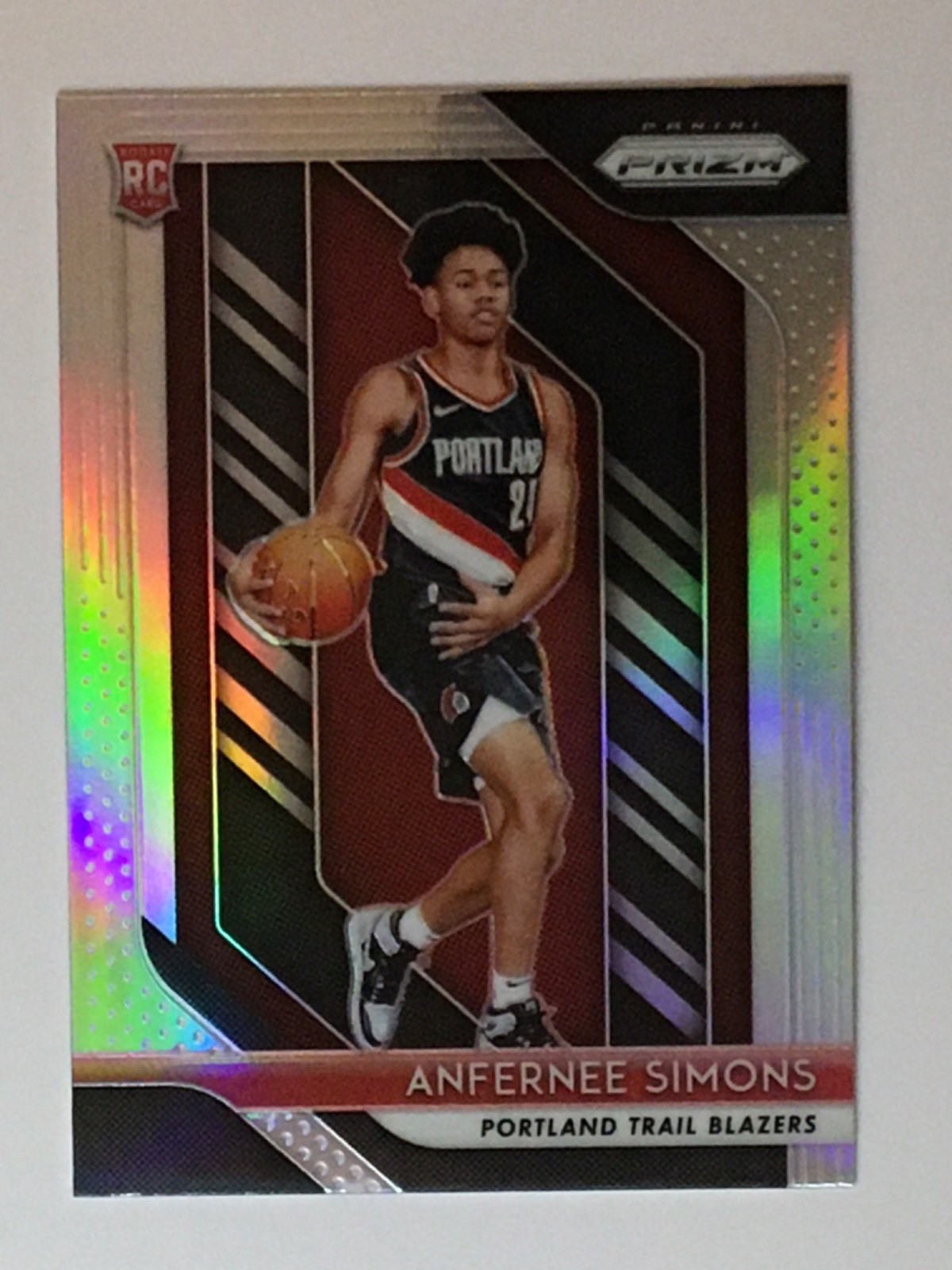 2018-19 Panini Prizm Anfernee Simons #61 Silver Prizm (RC) Celtics