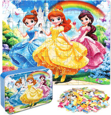 Princess Puzzles for Kids Ages 4-8, 60 Pieces Jigsaw Puzzles for Kids Ages 3-5 P