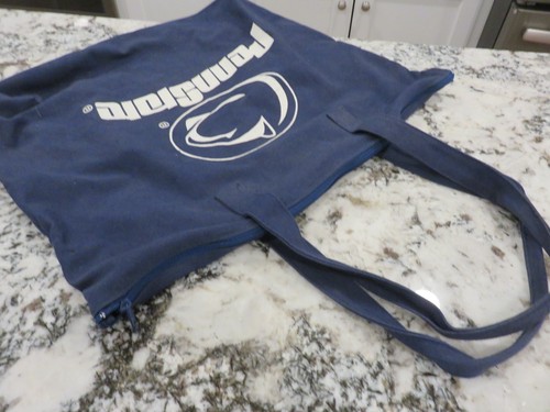 Borsa tote vintage Penn State Nittany Lions logo mascotte 20" x 14" tela con cerniera - Foto 3 di 9