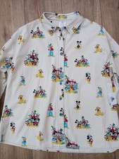 Disney Mickey And Friends Shirt Women?s Size small Button Up Heavy Cotton NEW