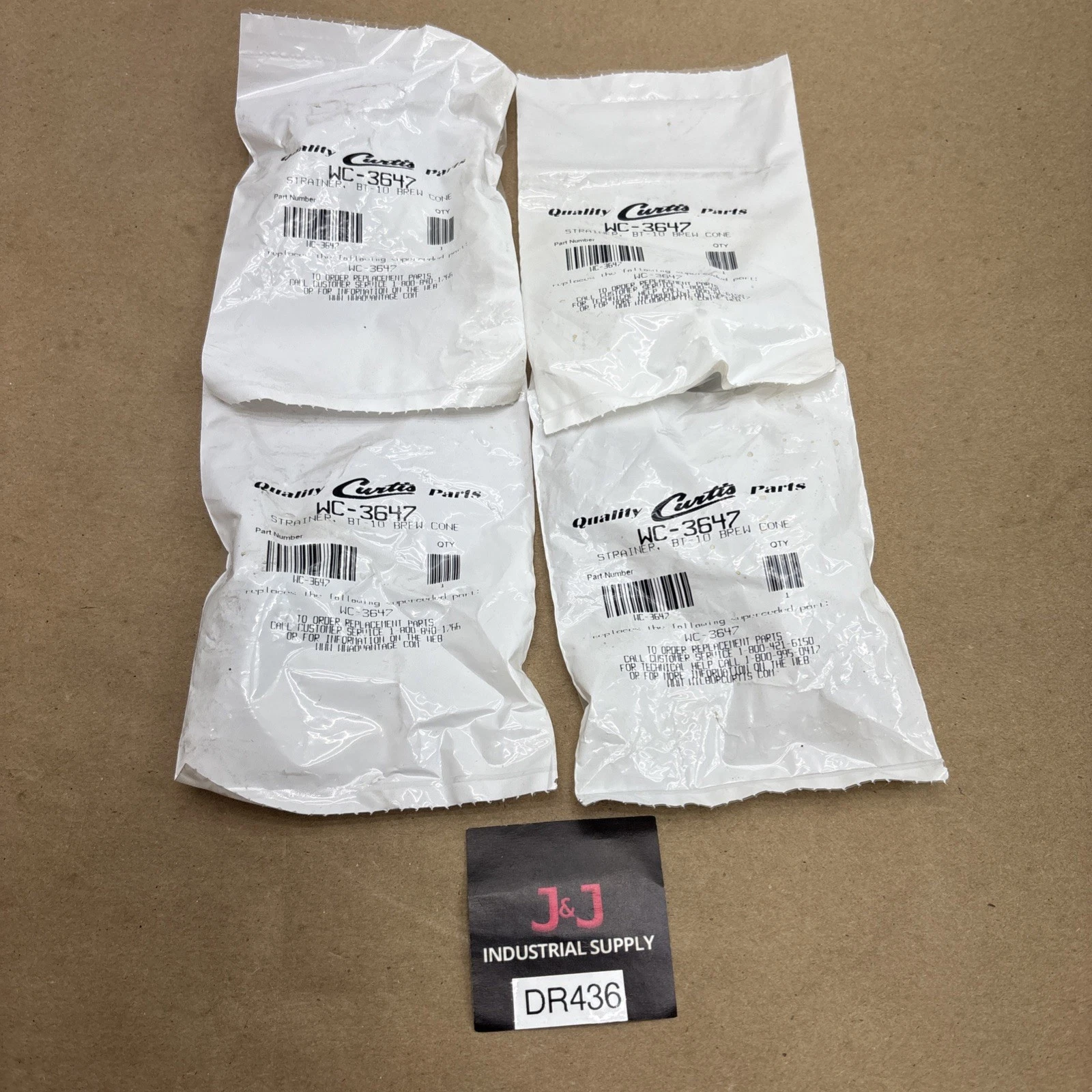 New Lot Of (4)CURTIS WC-3647 STRAINER BT-10 BREW CONE Replacement