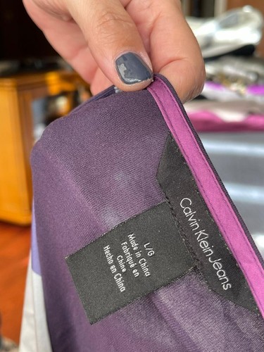 Camicetta donna Calvin Klein - taglia L - viola - Foto 3 di 3