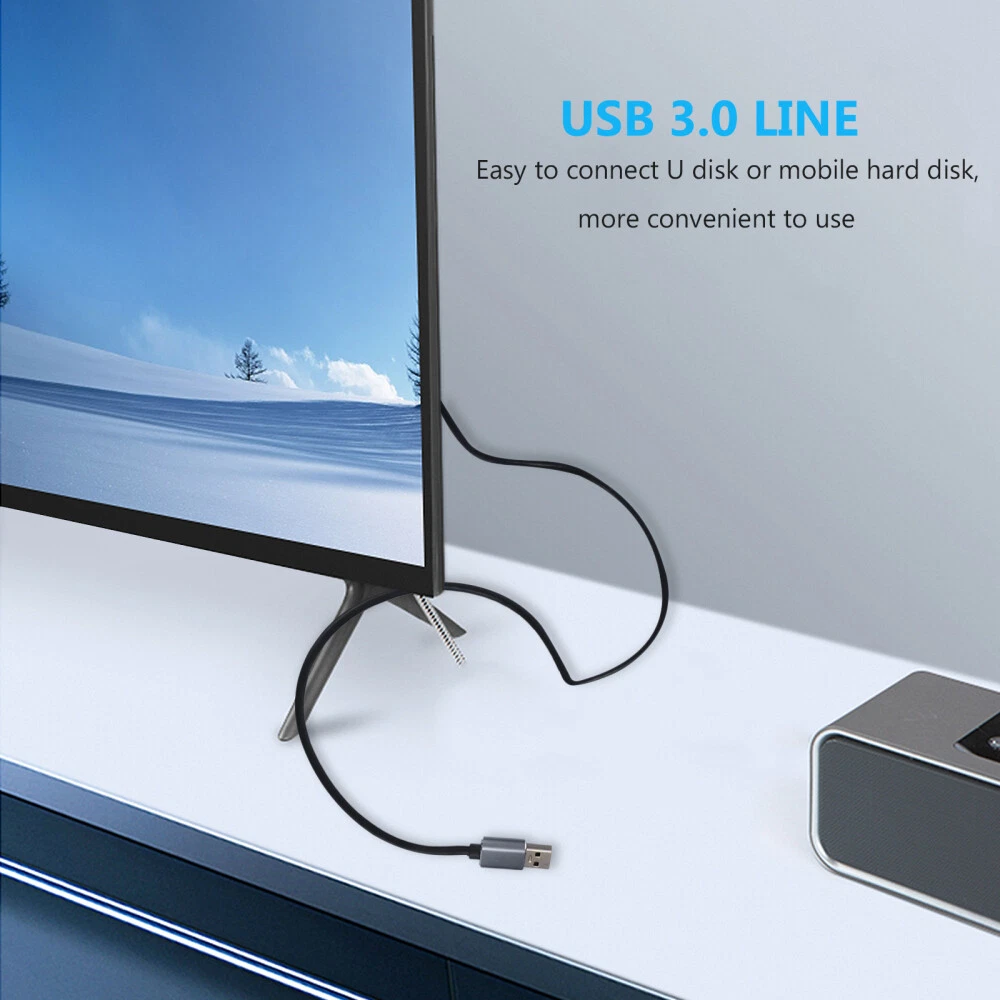 4-Port USB 3.0 Hub with Extension Cable for Laptop & PC