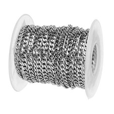 10 Yards Stainless Steel Curb Chain Necklace Bracelets Making DIY Bulk