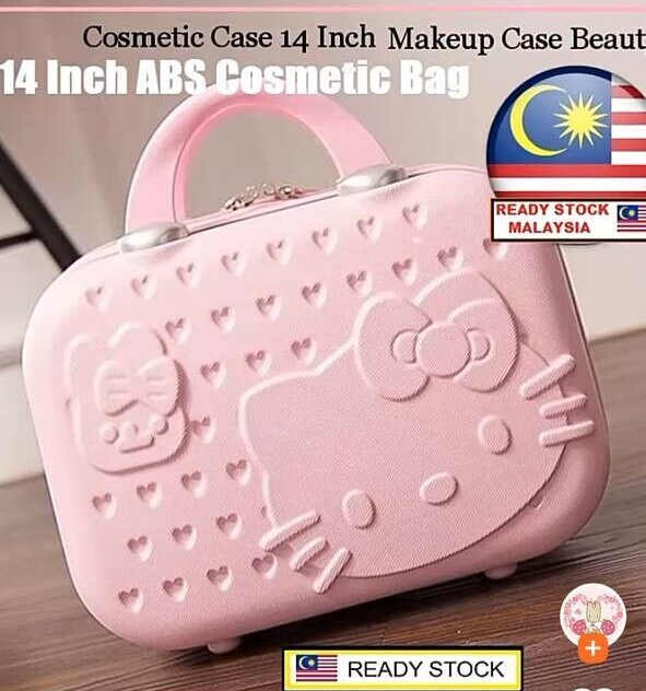 Sanrio Hello Kitty Travel Hard Shell Luggage Pink Kawaii Bag Carry-on Suitcase