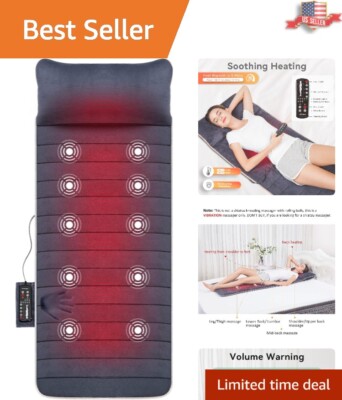 Relaxation Massage Mat with 10 Vibrating Motors & 6 Heating Pads - Ideal Gift