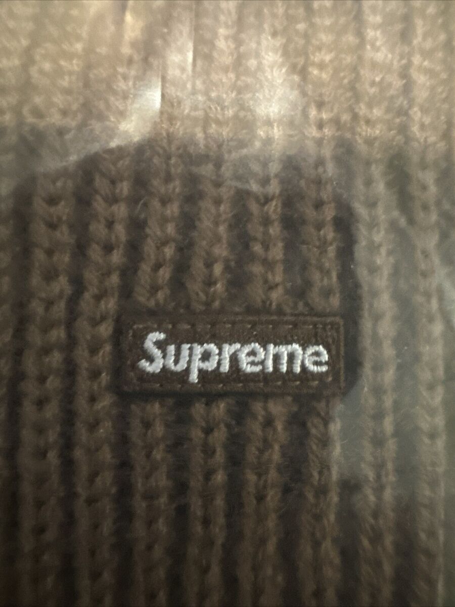 Supreme Ribbed Small Box Polo Sweater Brown FW23 X-Large NWT Supreme Ribbed Small Box Polo Sweater Brown FW23 X-Large NWT