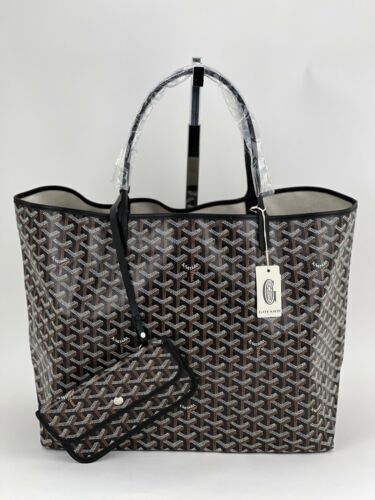 GOYARD Saint Louis PM Tote Bag Greige Khaki Claire Voie Purse Auth New poof  2023