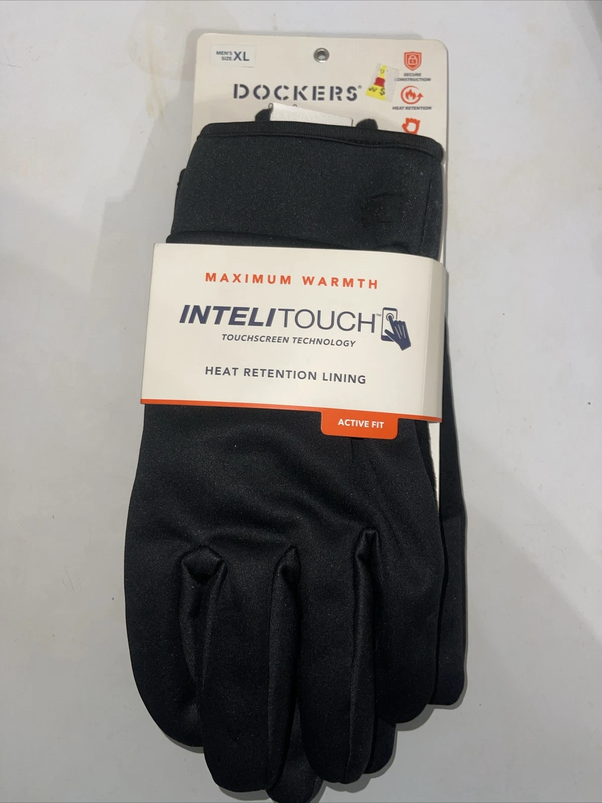DOCKERS HERITAGE FIT MENS XL InteliTouch Maximum Warmth Genuine Leather Gloves