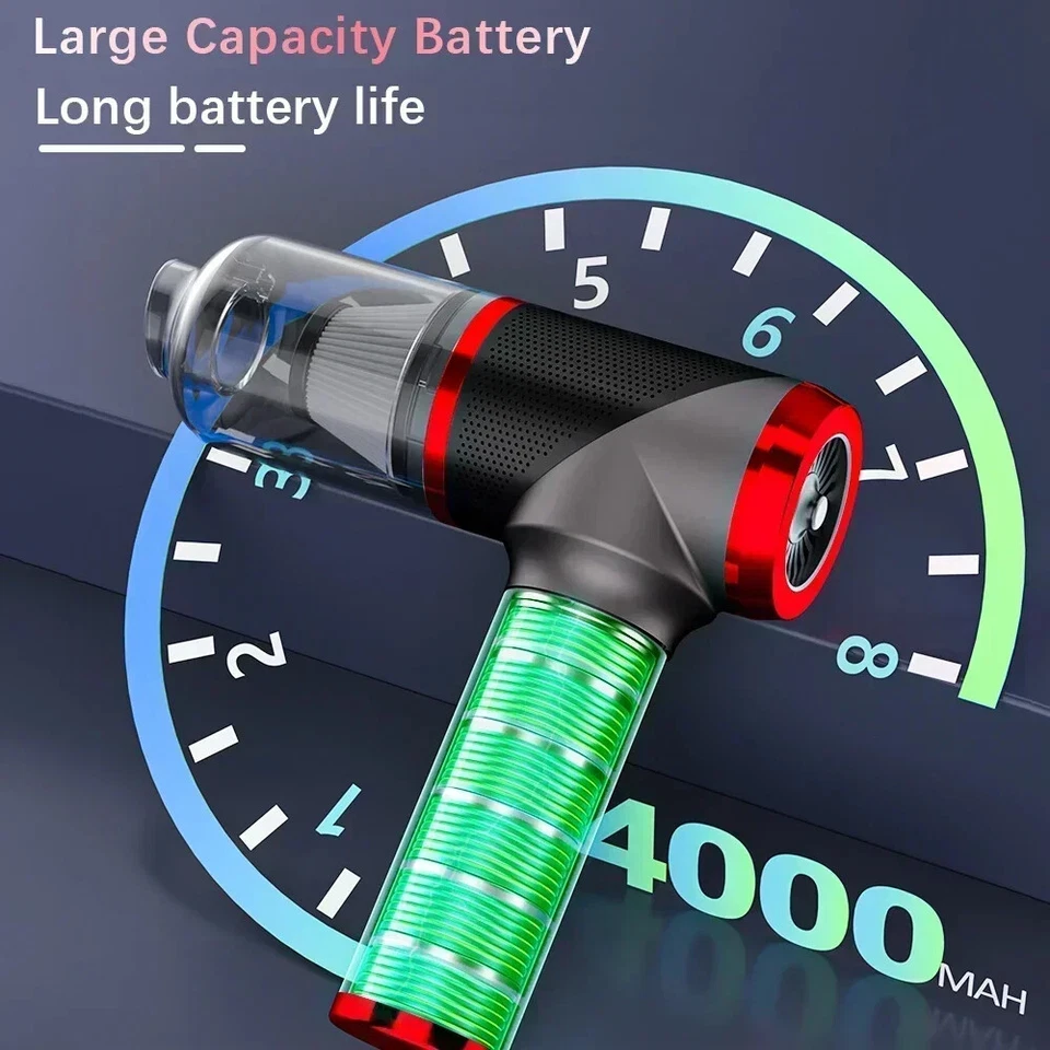 Car Vacuum Cleaner Powerful Machine Mini Wireless Portable Handheld For Home New - Image 3 of 4