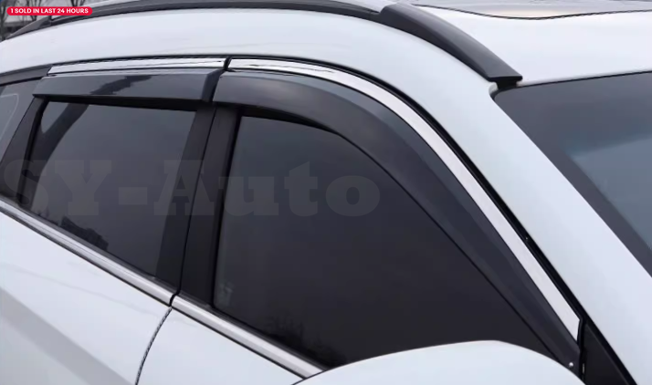 Chevy Equinox Window Deflector 2018-2024 Window Visors Rain Guards For Chevrolet Equinox Side Window Deflectors Vent Visor Sun Shade 4PC Smoke Tinted Car Accessories 2025 Chevy Equinox Ev Rain Guards In Channel