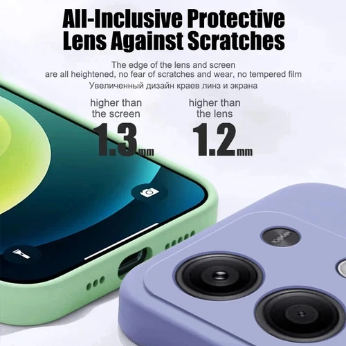 Square Liquid Silicone Shockproof Case For Xiaomi Redmi Note 14 13 12 11 Pro 5G - Picture 5 of 19