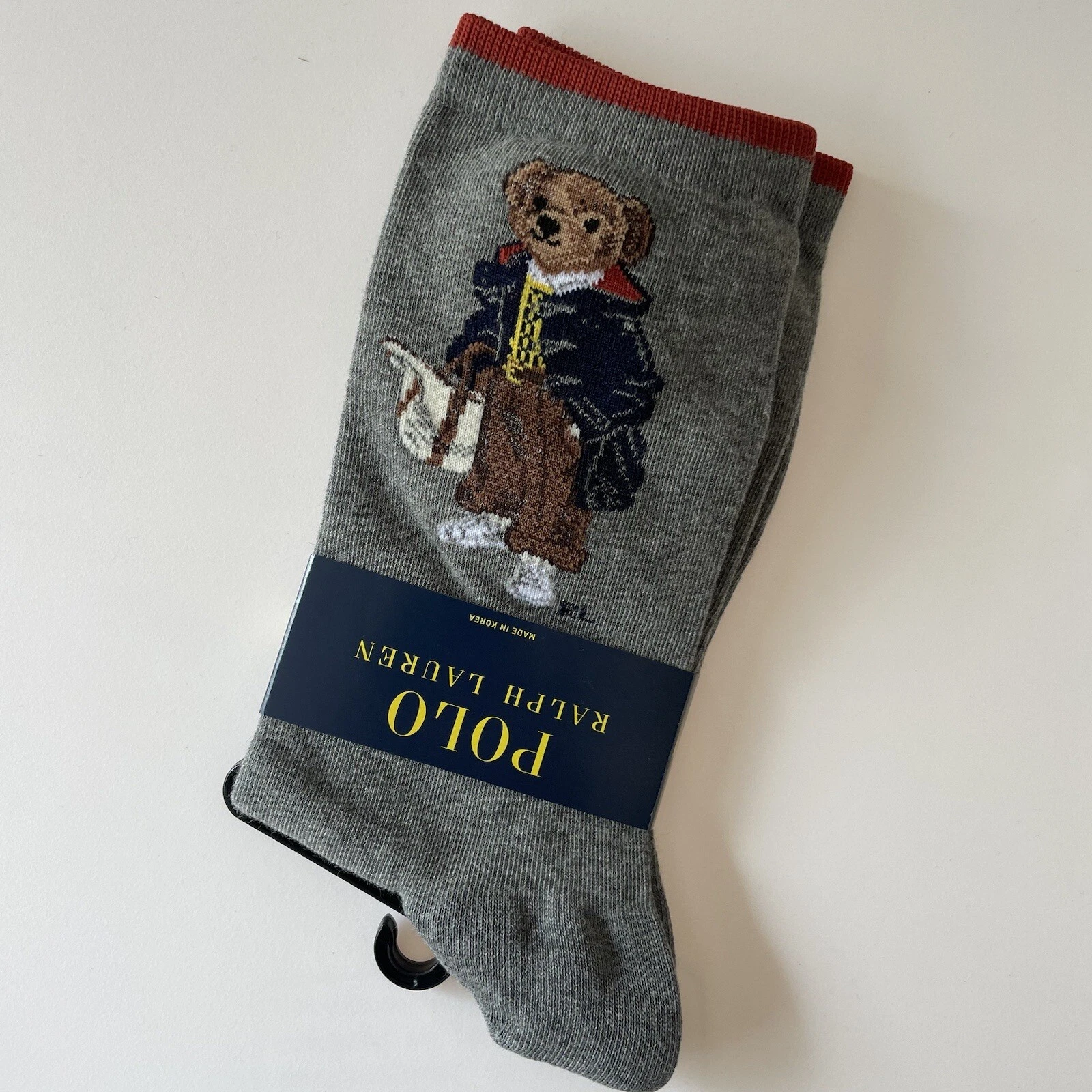 Polo Ralph Lauren Women's Polo Bear Trouser Socks Gray