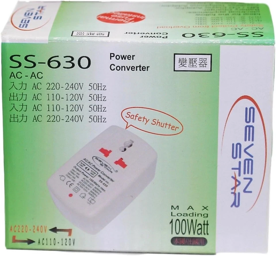 Seven Star SS630 100 W Converter Compact Size 110 to 220 Volt 110V 220V - Image 3 of 4