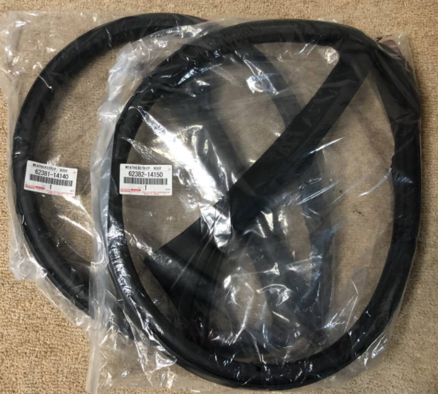 Genuine Toyota Supra 93-98 L & R Roof Rail Weatherstrip 62381