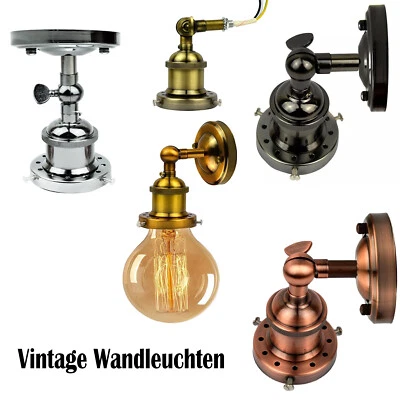 Industrielle Retro Wandlampe Vintage Wandleuchte E27 Metall Wandspot Design 240V - Bild 1 von 4