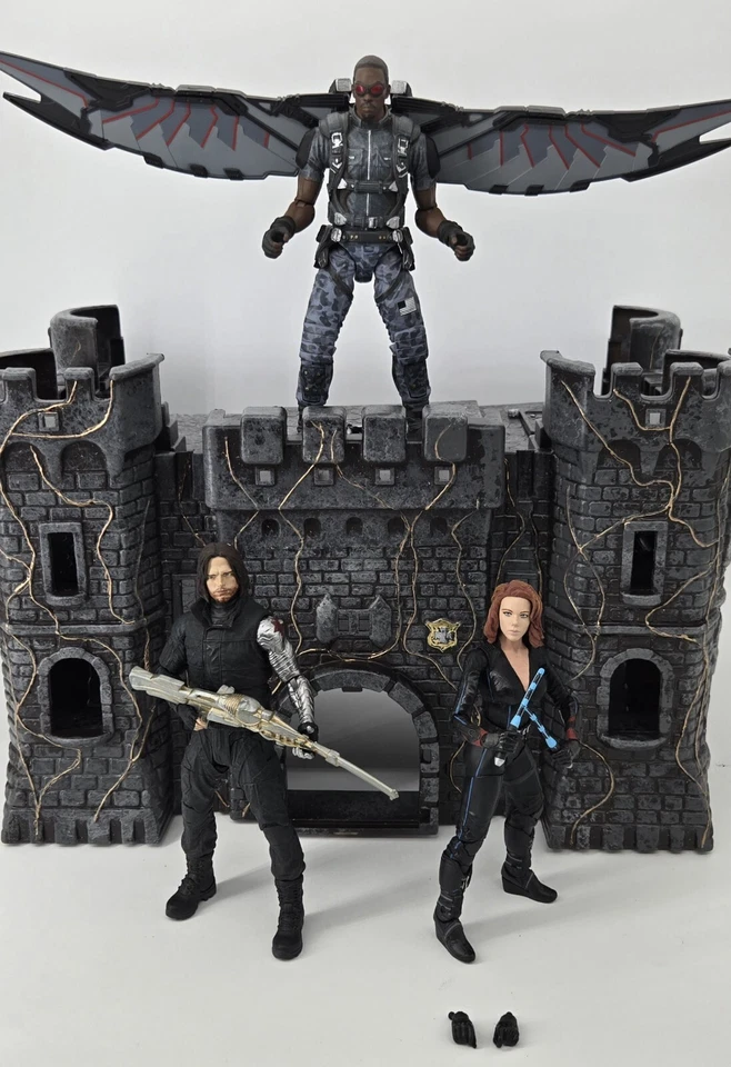 Marvel Select Vengadores Soldado de Invierno Halcón Viuda Negra 7" Figuras Paquete de 3 RARO Foto 2 de 4
