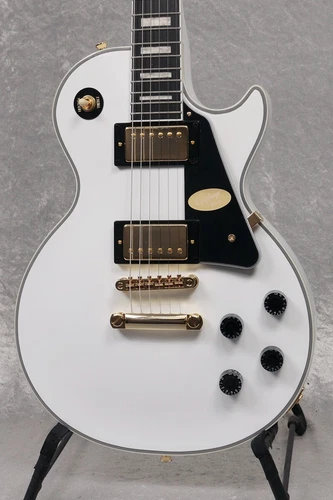 Epiphone / Inspired by Gibson Les Paul Custom Alpine White Electric Guitar